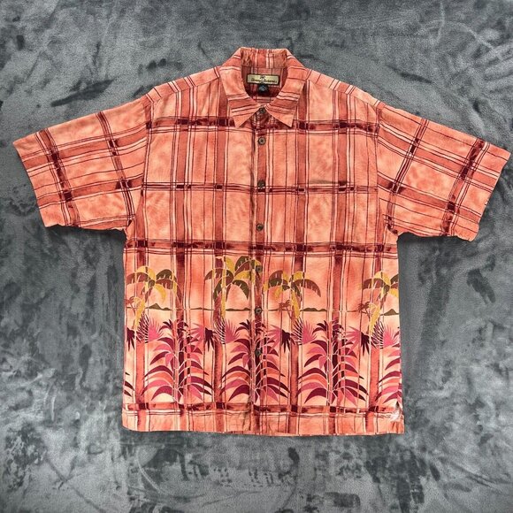 Tommy Bahama Men M Silk Linen Palm Trees Beach Summer Night Rum Cocktail - Picture 9 of 9